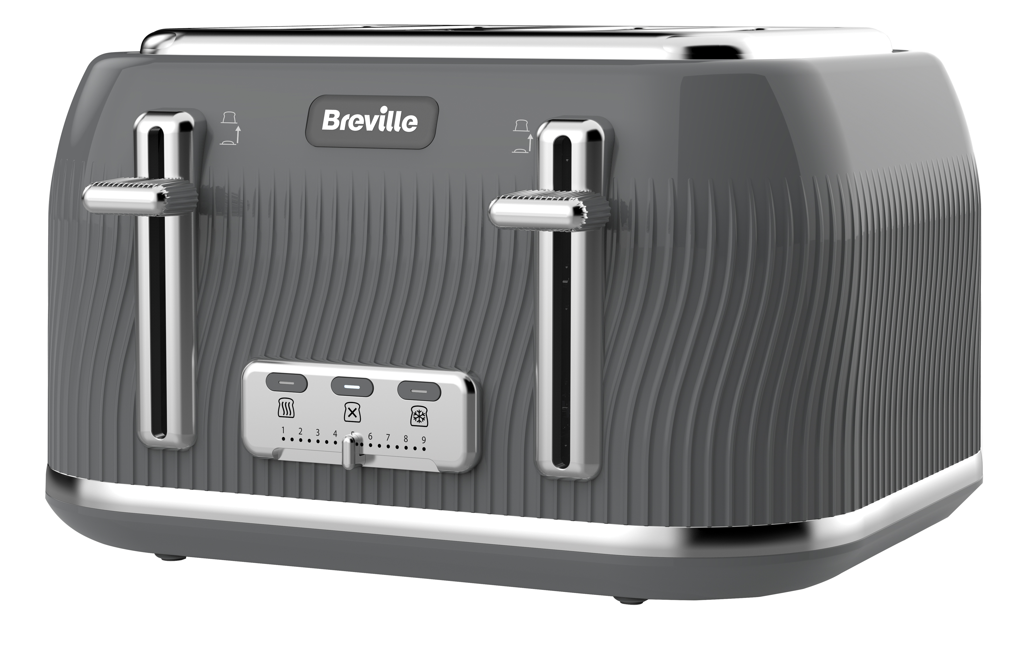 Breville Flow Collection 4 Slice Toaster Grey Breville UK